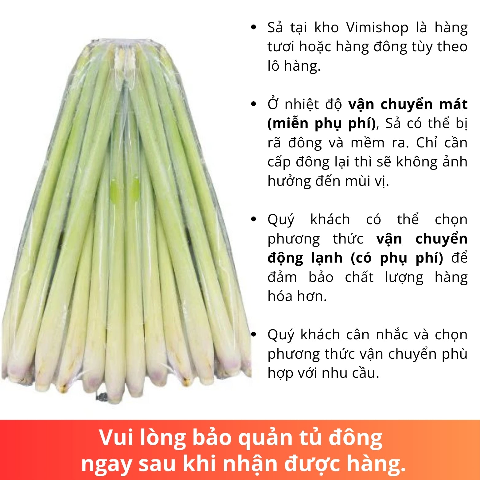 Túi Sả đông lạnh 500g