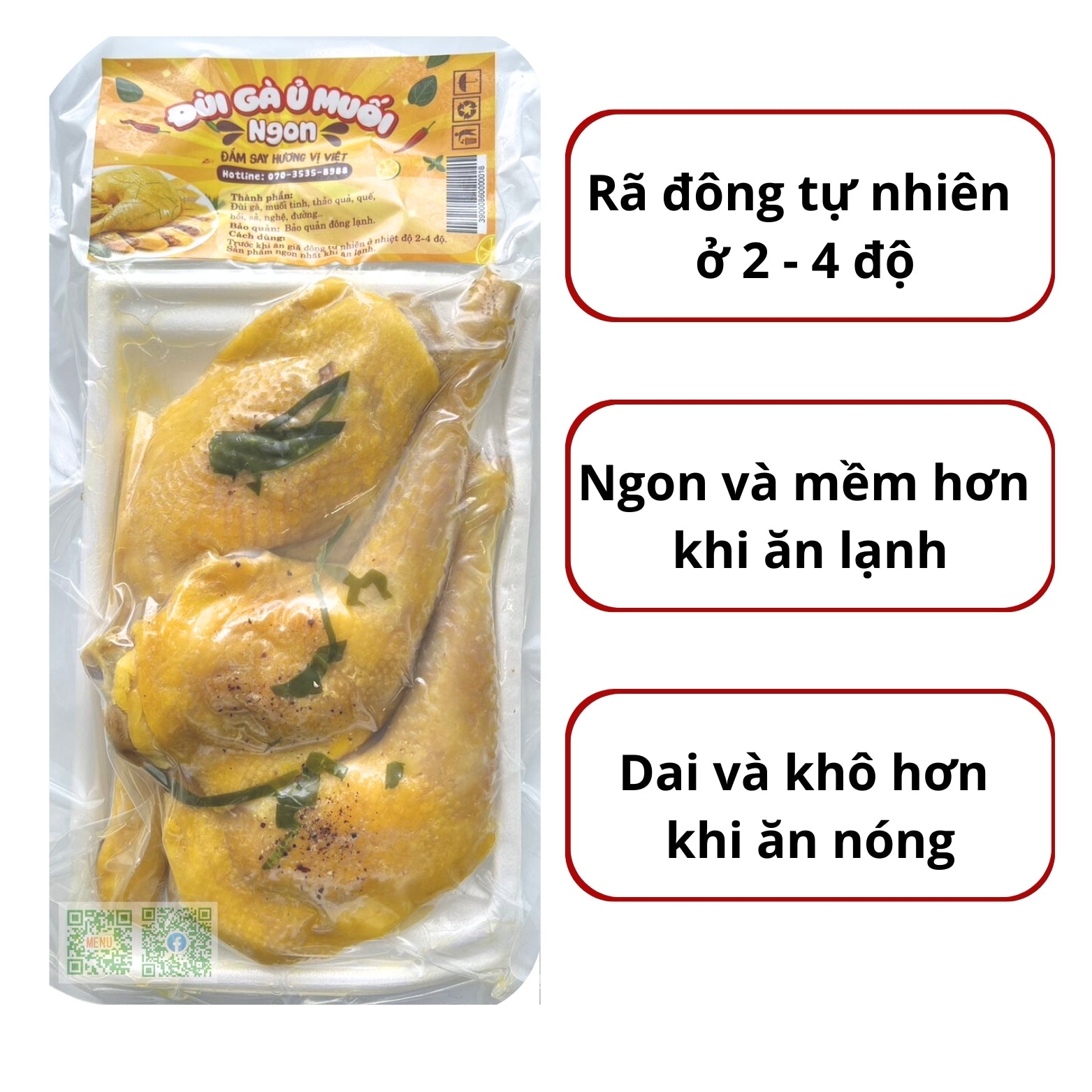 Thịt gia cầm - Set 3 đùi gà ủ muối