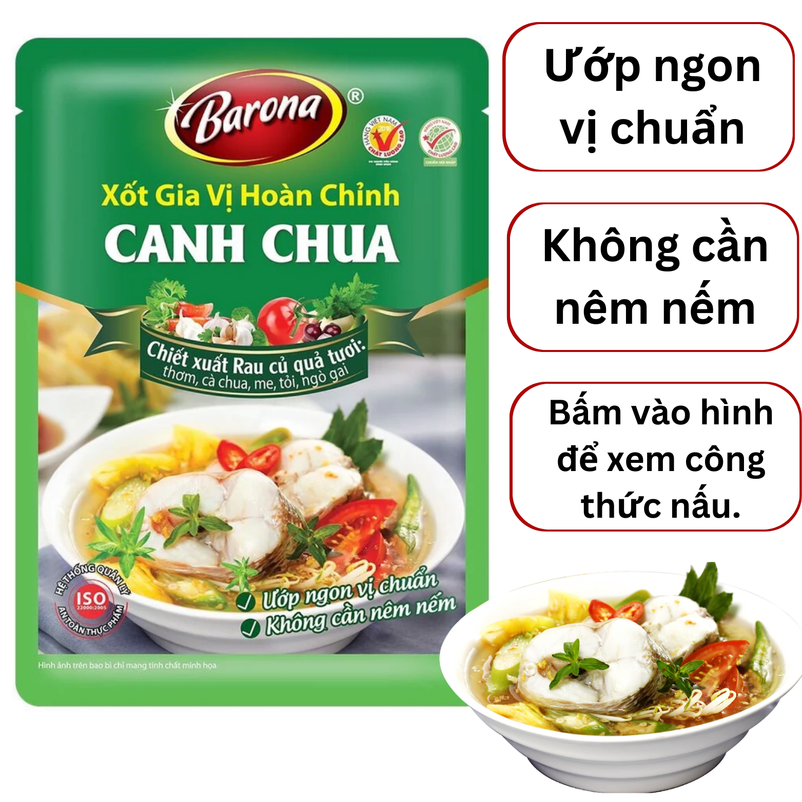 Xốt Canh chua Barona 80g