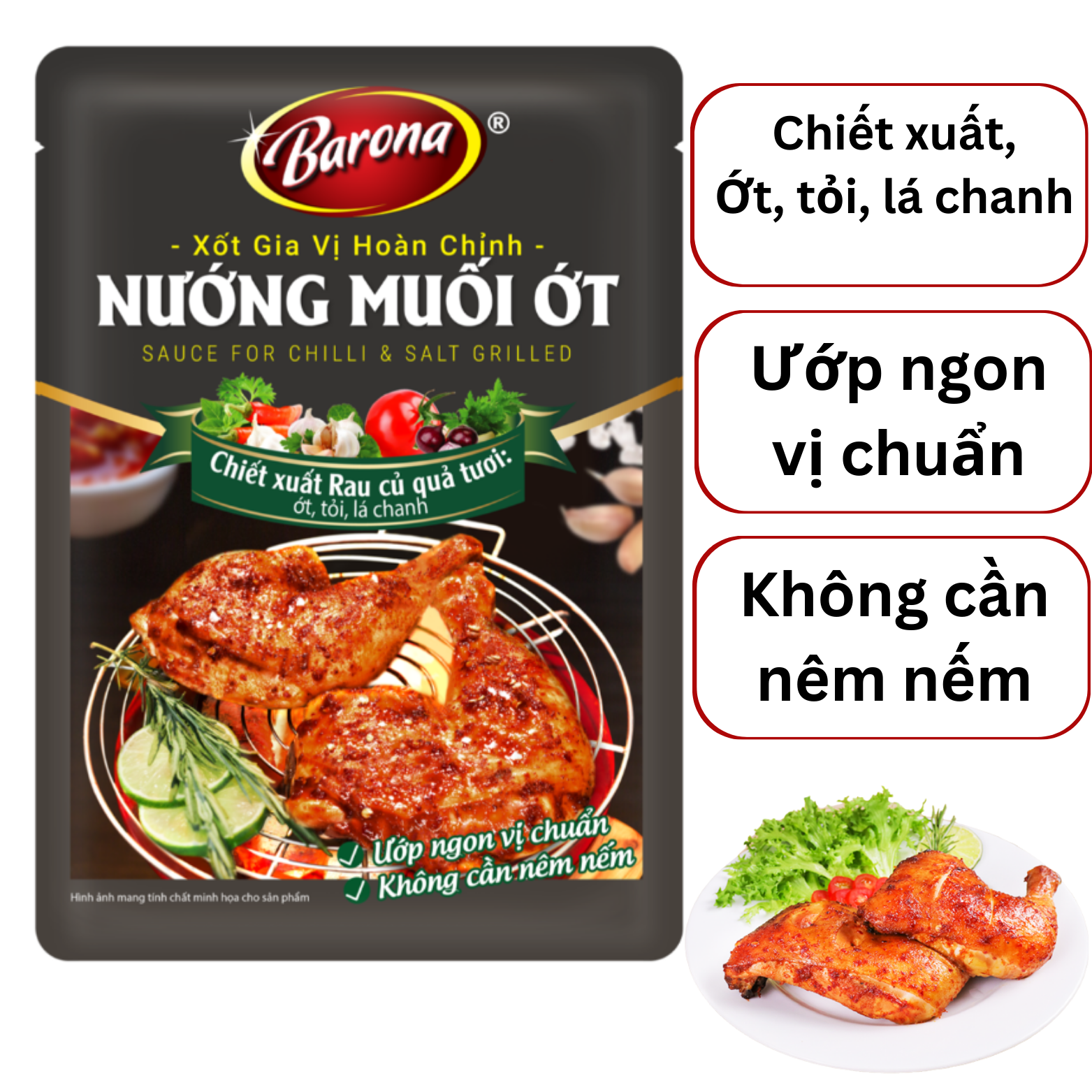 Xốt Nướng muối ớt Barona 80g