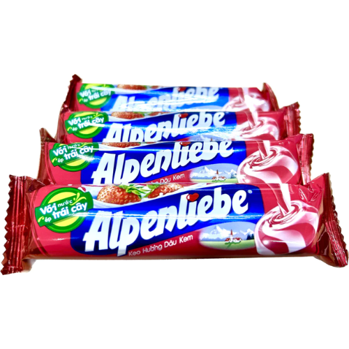 Kẹo Alpenliebe dâu 1 thỏi 10 viên